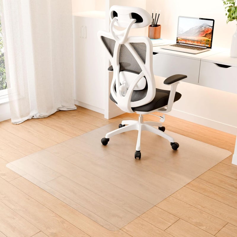 Futurwit Desk Chair Mat for Hard Floors, 60" x 48" Office Clear Protector Mat for Hardwood, Easy Glide Plastic Floor Mat for Office Home (Rectangle) - Image 1